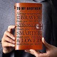 thumbnail image 3 of Libreta de cuero NNYTTK 'To My Brother' Hermanas Brothers Hermano Inspirador Grabado regalo Cuaderno Vintage cumpleaños, 3 of 3