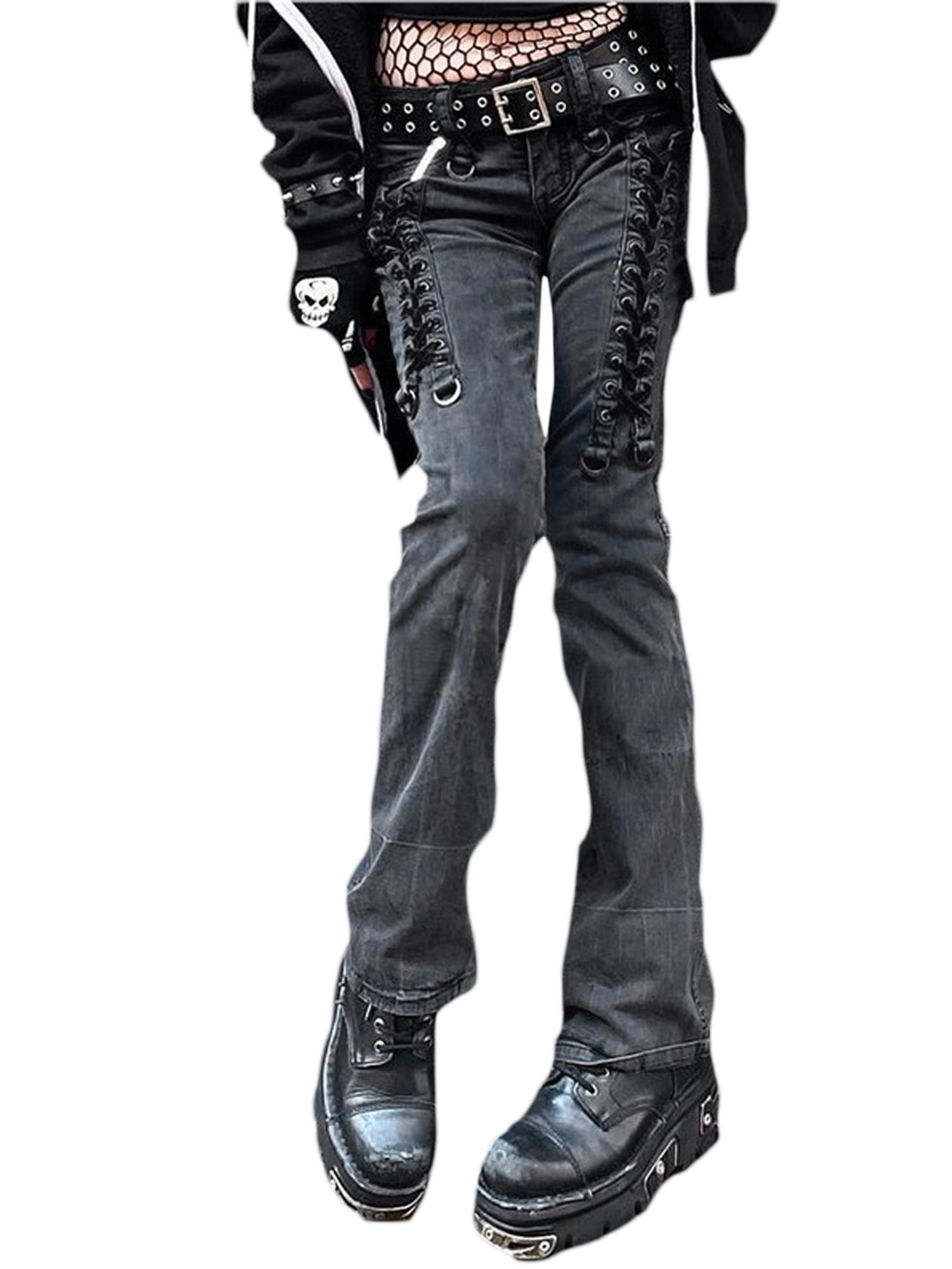 Kmbangi Women's Casual Long Jeans 