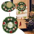 thumbnail image 2 of 16.5 Inch Artificial Christmas Wreath with Bow - Pine Garland Wreath with Red Berries for Front Door Window Holiday Decorations, 2 of 7
