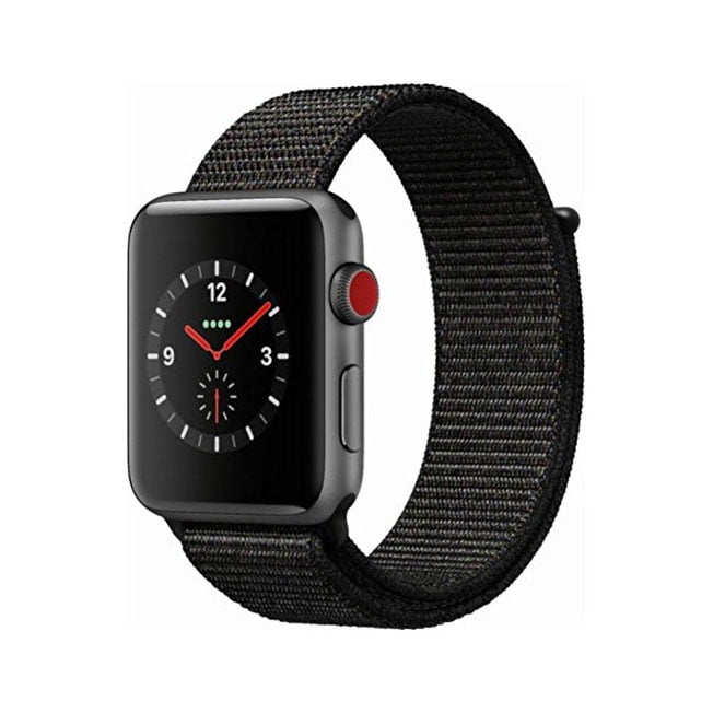 space gray aluminum case with black sport loop
