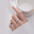 thumbnail image 2 of Cute Cat Matching Couple Rings S925 Sterling Silver Bands for Women Men, 2 of 6