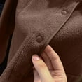 thumbnail image 3 of AUNVITO Women's Casual Thin Fleece Button-Up Jacket Long Sleeve Lightweight and Stylish, 3 of 7