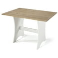 thumbnail image 2 of Linon Wymosa 3-Piece Coastal Corner Breakfast Nook Dining Set with Storage, White/Driftwood, 2 of 11