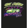 thumbnail image 2 of Car Fanatic Green Lightning Adult Black Long Sleeve Hoodie-Small, 2 of 3