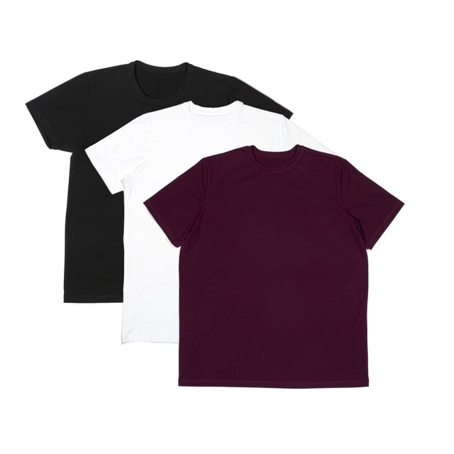 BELIME Set 3 Playeras Hombre Cuello Redondo Slim Fit Algodón Suave Manga Corta Casual Versátil