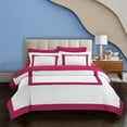 thumbnail image 1 of BedDecor 3 Piece Luxury Multi Box (Hot Pink, Full/Queen) 800 TC 100% Long Staple Egyptian Cotton Made Duvet Set, 1 of 5