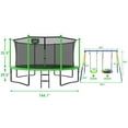 thumbnail image 7 of YORIN Trampoline, 1200LBS 12FT 14FT 15FT 16FT 8FT 10FT Trampoline for 4-5 Adults/ Kids, with Enclosure Net, Swing, Basketball Hoop, Ladder, Outdoor Anti-Rust Heavy Duty Round Recreational Trampoline, 7 of 7