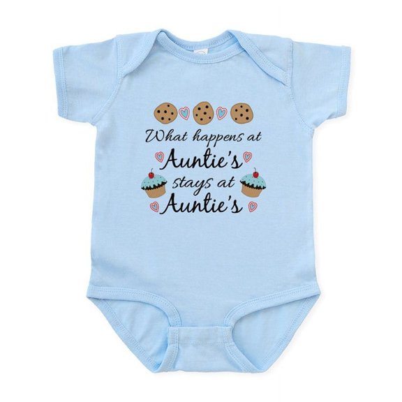 CafePress - What Happens At Auntie's Stays At Auntie's Infant - Baby Light Bodysuit, Size Newborn - 24 Months