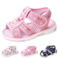 thumbnail image 4 of NOKIO Summer Children Toddler Girls Sandals Flat Bottom Non Slip OpenToe Breathable Soft Comfortable Cartoon Chicken Flowers Design with Odor Control Technology, 4 of 8