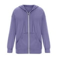 thumbnail image 3 of Hoodies For Women Zip Up Oversized Y2K Jackets Lightweight Casual Athletic Fleece Plus Size Sweatshirts Fall Fashion 2025 Light Purple S, 3 of 5
