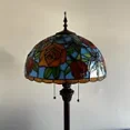 thumbnail image 7 of Tiffany Floor Lamp Blue Red Orange Stained Glass Rose Flowers For Living Room Bedroom 16"W*16"D*64"H, 7 of 7