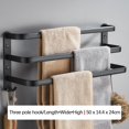 thumbnail image 4 of Youkk Rustproof Towel Bar Shower Towel Rack Kitchen Bathroom 3 Layer 50cm Regular 1Set, 4 of 5