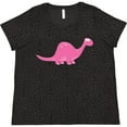 thumbnail image 3 of Inktastic Pink Dinosaur Women's Plus Size T-Shirt, 3 of 5