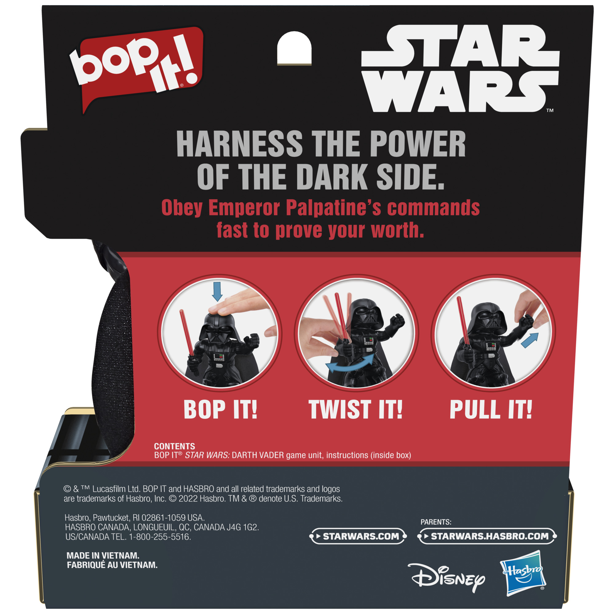 Bop It! Star Wars Darth Vader Edition Game, Features the Voice of Emperor Palpatine, Ages 8 and Up, Only At Walmart - image 5 of 5