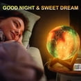 thumbnail image 3 of Lámpara de luna 3D LED de noche táctil, 16 colores, 15 cm de diámetro, recargable por USB, ideal para dormitorio, sala de estar, regalo de cumpleaños y Navidad [Clase energética A++], 3 of 5