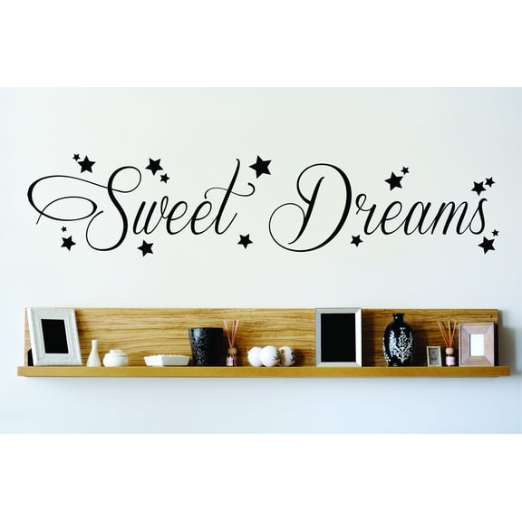 Decal - Vinyl Wall Sticker : Sweet Dreams Quote Home Living Room Bedroom Decor 10x30 Inches