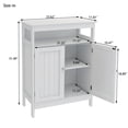 thumbnail image 6 of CLEARANCE! Bathroom standing storage with double shutter doors cabinet-White, 6 of 6