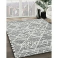 thumbnail image 2 of Ahgly Company Indoor Round Contemporary Dark White Beige Abstract Area Rugs, 6' Round, 2 of 6