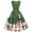 Green, variant on IROINNID A-Line Dress For Women Sleeveless Round Neckline Thin Lace Christmas Swing Dress Dress Strapless Print Dress