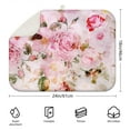 thumbnail image 2 of Microfibre Drying Mat for Kitchen Vintage Pink Pastel Watercolor Floral Pattern Dish Drying Drainer Mat Absorbent Pioneer Drying Mat Washing Up for Glass, Plate & Cup 18inch X 24inch, 2 of 5