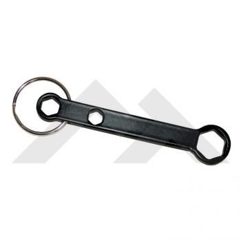 Crown Automotive Wrench RT26089 RT Offroad; Boxed End; 1/2 Inch/5/16 Inch/1/4 Inch; Flat; Hex; Painted; Steel; Single; With Keychain Ring
