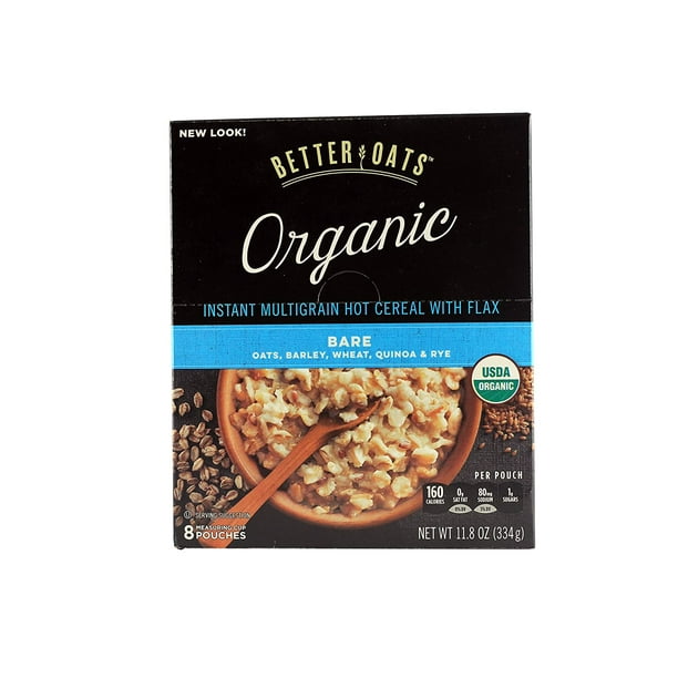 Better Oats Raw Pure & Simple Organic Bare, Instant Multigrain Hot
