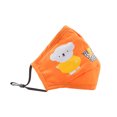 thumbnail image 3 of Boyijia 8-layer Filtration PM2.5 Children Mask Cotton Cartoon Mouth Face Cover with Filter Small Bear Orange, 3 of 7