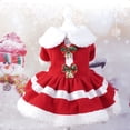thumbnail image 3 of Vestido Navidad para Lindos Gatos Perro Vestido Rojo para Pequeños Y Medianos (M), 3 of 7