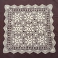 thumbnail image 5 of Vintage French Lace Square Tablecloth Table Mat Placemat Coaster Doily Cotton Lace Crochet Floral Table Cloth Cover, 5 of 10