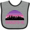thumbnail image 3 of Inktastic Charlotte North Carolina Gifts Skyline Girls Baby Bib, 3 of 4