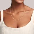 thumbnail image 5 of 2mm Rope Chain 14K Gold Plated 925 Sterling Silver Chain Necklace for Women, Shiny & Sturdy & Comfortable Womens Chains Necklaces, 16 18 20 22 24 26 Inch, 5 of 5