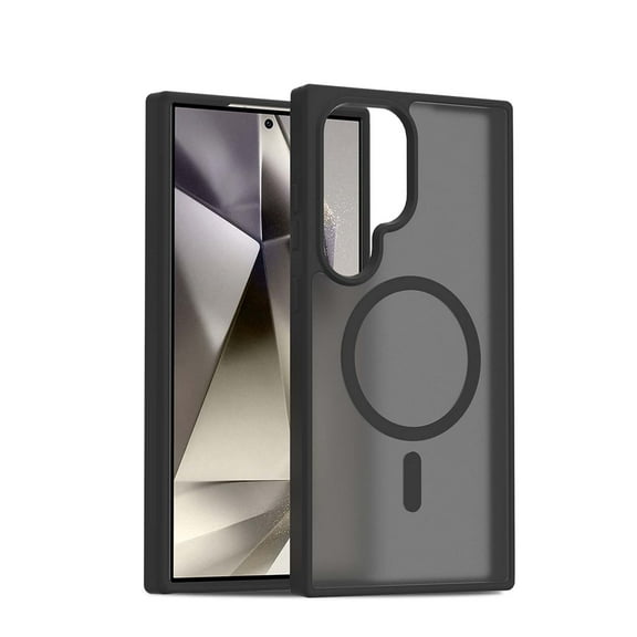 Designed for Magnetic Google Pixel 9 Pro Fold Case,[Compatible with MagSafe] [Military Grade Drop Protection] Hybrid Slim Translucent Matte Shockproof with Anti-Fingerprint Phone Case,Black