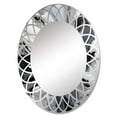 thumbnail image 2 of Designart "Harmonious Chaos Black Grey Composition" Abstract Round Wall Mirror - Modern Oval Printed Decorative Oversized Mirror - Multiple Color Options, 2 of 4