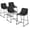Black 23 Inch - 4 PCS, variant on 23'' Counter Height Bar Stools Bar Chairs Set of 2 Modern PU Leather Bucket Chairs with Back Soft Foam Filled Metal Frame Bar Stools with Footrest for Pub, Bistro, Kitchen, White