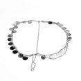 thumbnail image 4 of Doubnine Serre-Tête Boho pour Mariée, Pendentif Pièce, Pompons Dorés, Chaîne de Tête Gypsy, Bandeau Rétro, Accessoires pour Cheveux, Robe de Divinité pour Femmes, Mariée, Mariage, 4 of 4