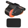 thumbnail image 2 of Rodillo abdominal, entrenamiento de fuerza, retorno automático, ruedas dobles profesionales, Naranja, 2 of 8