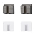 thumbnail image 2 of 4PCS Wall Mounted Cell Phone Holder With Self Adhesive Design, Phone Shelf Organizer With Cable Management Hole, No Drill Stand For Bedside Bedroom Office Desk Remote Control Storage, 2 of 9