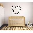 thumbnail image 2 of Mickey Mouse Head Outline Disney Logo Mickey Cartoon Wall Sticker Art Decal for Girls Boys Room Bedroom Nursery Kindergarten House Fun Home Decor Stickers Wall Art Vinyl Decoration Size (35x40 inch), 2 of 3