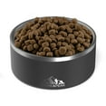 thumbnail image 2 of Hydrapeak Dog Bowl; Non Slip Stainless Steel; Water and Food Dish; Large Sized and Small Dogs; 32oz 64oz; Multiple Sizes | 8 Cup | Black, 2 of 6