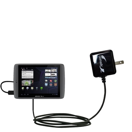 Gomadic Intelligent Compact AC Home Wall Charger suitable for the Archos 101 G9 - High output power with a convenient, foldable plug design - Uses Tip