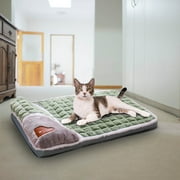 Weloille Warm Thermal Dog Crate Pad for Indoor Outdoor Pets, Washable Anti-Slip Kennel Mat for Medium Small Dogs and Cats (19.7x13.8in)