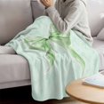 thumbnail image 3 of Green Bow Blanket Soft Cozy Warm Throw Blanket for Couch, Plush Fuzzy Flannel Fleece Blankets for Sofa, Cute Bowknot Minimalist Solid Color Bed Blankets Lightweight Gifts for Women, 50"x60", 3 of 9