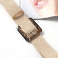 thumbnail image 3 of Seyurigaoka Women Straw Woven Waist Belt, Elastic Retro Stretching Waistband, 3 of 5