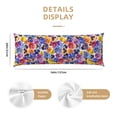 thumbnail image 3 of Lsque The Garden Tricolor Pansy Flower Body Pillow Case Cover,Ultra-Soft Microfiber Bed Pillow Cases 20x54 inches,Elegant Bedding,Breathable Durable Pillow Cover with Envelope Closure, 3 of 8