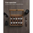 thumbnail image 2 of Caja de relojes SONGMICS para 10 relojes de madera con tapa de cristal, 2 of 8