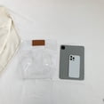 thumbnail image 3 of Bolsos transparentes para mujer Bolsos de almacenamiento de embrague de playa de PVC transparente simple (blanco), 3 of 6