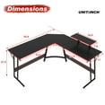 thumbnail image 3 of PayLessHere L Shaped Desk Corner Gaming Desk Computer Desk for Adults,Black,29"H, 3 of 8