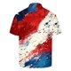 thumbnail image 4 of Camisas de Manga Corta de los Hombres Impresión Botón Casual Turndown Cuello Blusa para el Uso Diario Y Al Aire Libre, 4 of 5