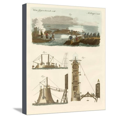 Bell Rock Lighthouse - Bell Rock Lighthouse Stretched Canvas Print Wall Art