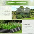 thumbnail image 3 of Slsy Galvanized Raised Garden Bed Kit w/Crop Cage Anti-Bird Netting Mesh Cover, 71" x 35.4" x 59" Large Metal Outdoor Planter Garden Boxes w/ 2 Roll-up Zippered Doors, for Vegetables Herbs Flowers, 3 of 9